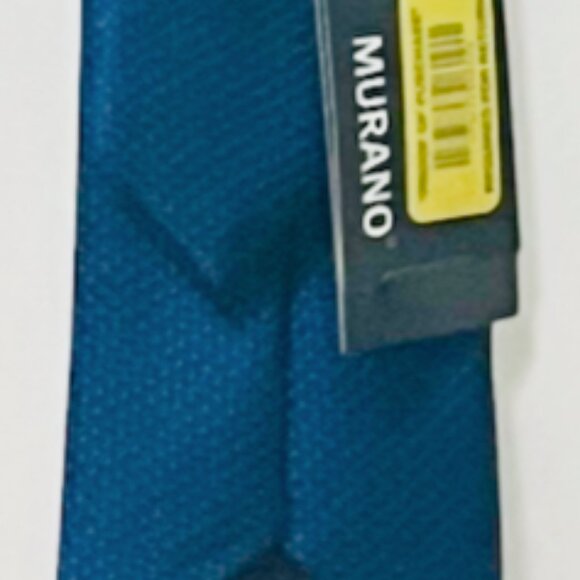 Murano Solid Textured 3 1/8" Woven Silk Tie - Navy Blue - New With Tags - Picture 3 of 5